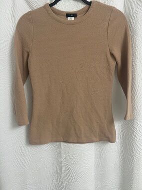 Women’s Tan Textured Long Sleeve Top